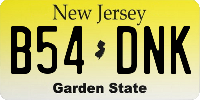 NJ license plate B54DNK