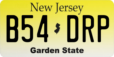 NJ license plate B54DRP