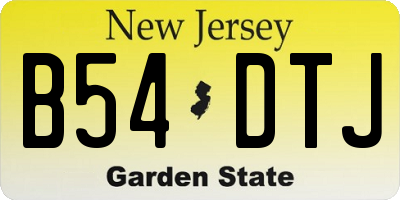 NJ license plate B54DTJ