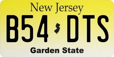 NJ license plate B54DTS
