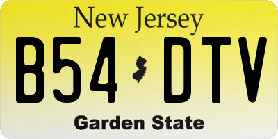 NJ license plate B54DTV