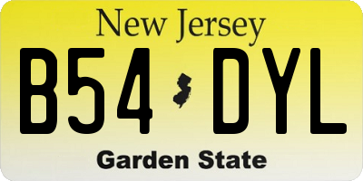 NJ license plate B54DYL