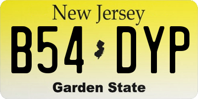 NJ license plate B54DYP