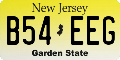 NJ license plate B54EEG