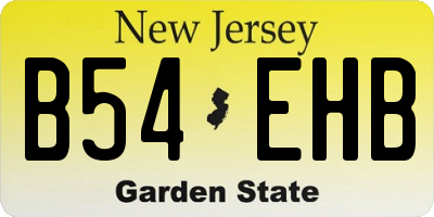 NJ license plate B54EHB