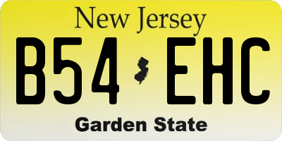 NJ license plate B54EHC