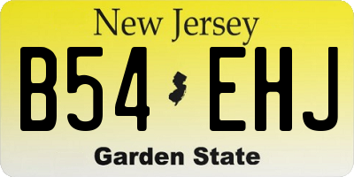 NJ license plate B54EHJ