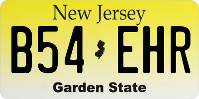 NJ license plate B54EHR