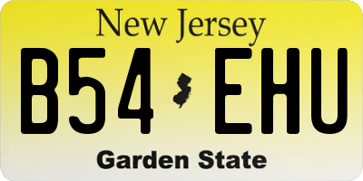 NJ license plate B54EHU