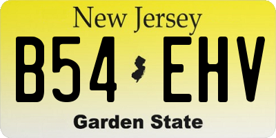 NJ license plate B54EHV