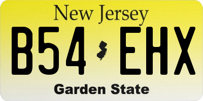 NJ license plate B54EHX