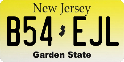 NJ license plate B54EJL