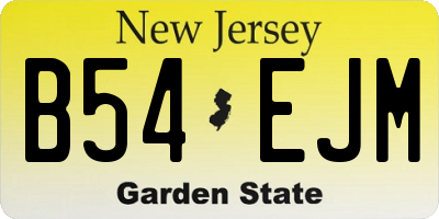 NJ license plate B54EJM