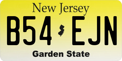 NJ license plate B54EJN