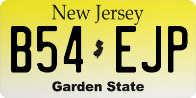 NJ license plate B54EJP