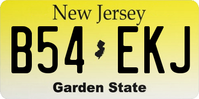 NJ license plate B54EKJ