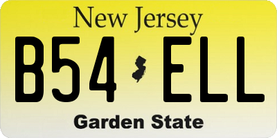 NJ license plate B54ELL