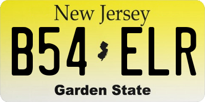 NJ license plate B54ELR