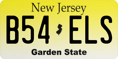 NJ license plate B54ELS