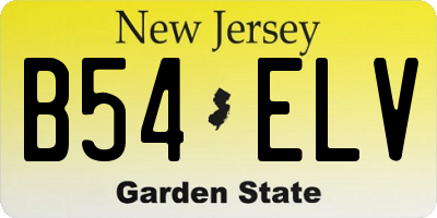 NJ license plate B54ELV