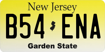 NJ license plate B54ENA