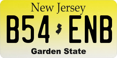 NJ license plate B54ENB