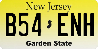 NJ license plate B54ENH