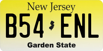 NJ license plate B54ENL