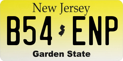 NJ license plate B54ENP