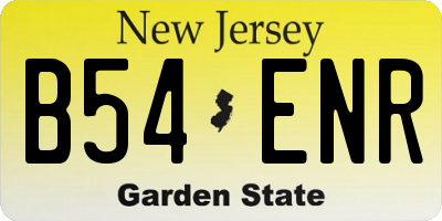 NJ license plate B54ENR