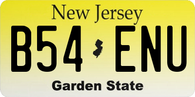 NJ license plate B54ENU