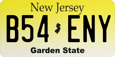 NJ license plate B54ENY