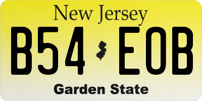 NJ license plate B54EOB