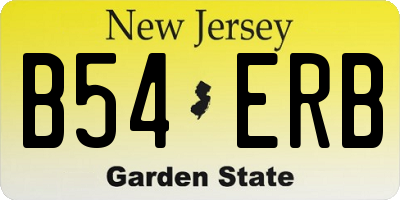 NJ license plate B54ERB