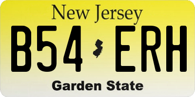 NJ license plate B54ERH