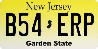 NJ license plate B54ERP