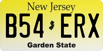 NJ license plate B54ERX