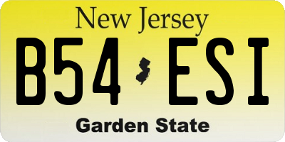 NJ license plate B54ESI