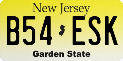 NJ license plate B54ESK