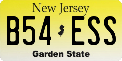 NJ license plate B54ESS