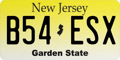 NJ license plate B54ESX