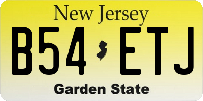 NJ license plate B54ETJ