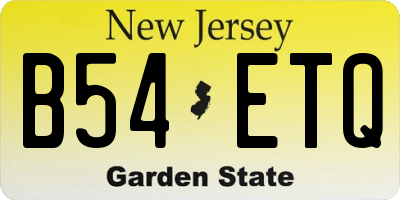 NJ license plate B54ETQ