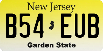 NJ license plate B54EUB