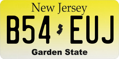 NJ license plate B54EUJ
