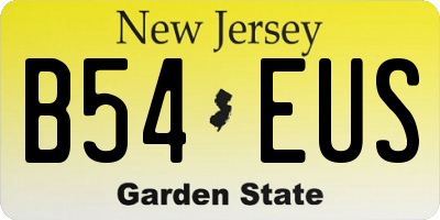 NJ license plate B54EUS