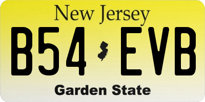 NJ license plate B54EVB