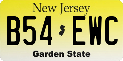 NJ license plate B54EWC