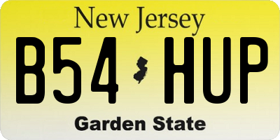 NJ license plate B54HUP