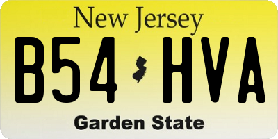 NJ license plate B54HVA